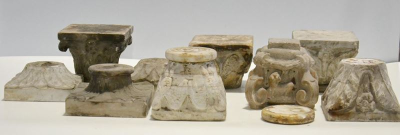 Nove fra Basi, Capitelli e Finali, Sec. XIX, in Marmo