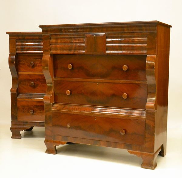 Coppia di cassettoni, fine sec. XIX,  - Asta GIOIELLI, ARREDI D'ANTIQUARIATO, DIPINTI E SCULTURE - Poggio Bracciolini Casa d'Aste