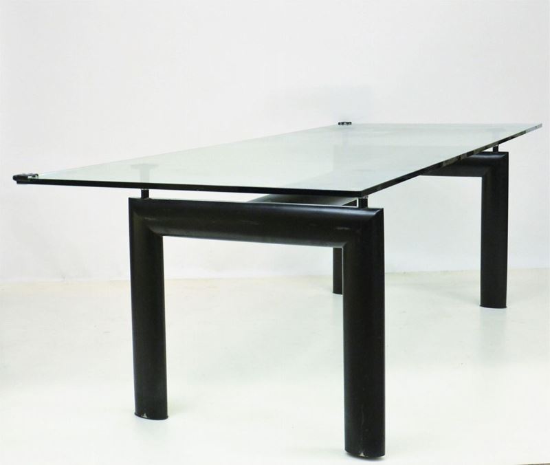 Tavolo, Sec. XX, Piano in Cristallo Struttura