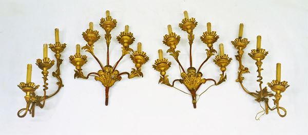 Quattro appliques, sec. XVIII,  - Asta GIOIELLI, ARREDI D'ANTIQUARIATO, DIPINTI E SCULTURE - Poggio Bracciolini Casa d'Aste