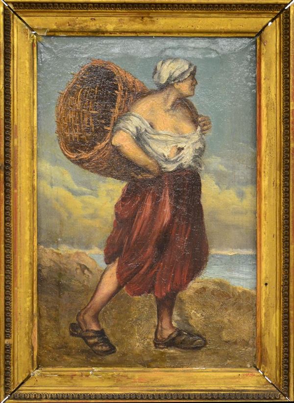 Scuola francese, sec. XIX  - Asta GIOIELLI, ARREDI D'ANTIQUARIATO, DIPINTI E SCULTURE - Poggio Bracciolini Casa d'Aste