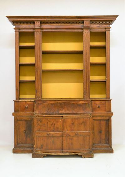 Libreria Doppio Corpo, in Legno di Conifera,