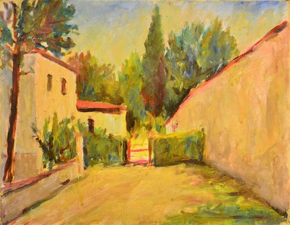 Scuola italiana, sec. XX  - Asta GIOIELLI, ARREDI D'ANTIQUARIATO, DIPINTI E SCULTURE - Poggio Bracciolini Casa d'Aste