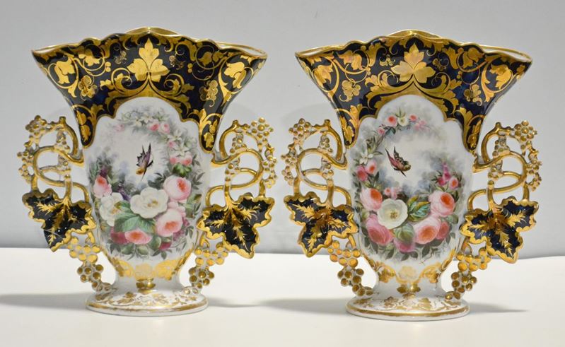 Due Vasi, Francia, Sec. XIX, in Ceramica