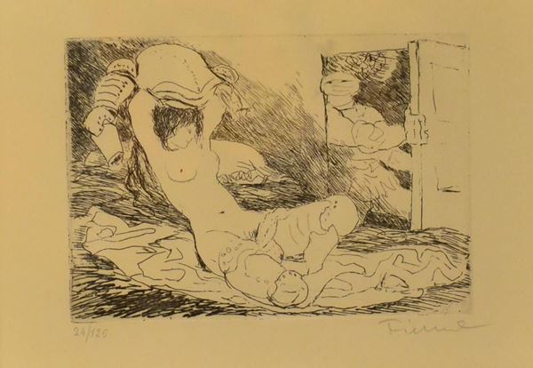 Salvatore Fiume  - Asta GIOIELLI, ARREDI D'ANTIQUARIATO, DIPINTI E SCULTURE - Poggio Bracciolini Casa d'Aste