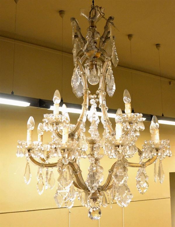 Lampadario Maria Teresa, sec. XX,  - Asta GIOIELLI, ARREDI D'ANTIQUARIATO, DIPINTI E SCULTURE - Poggio Bracciolini Casa d'Aste