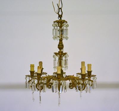 Lampadario, Sec. XIX, in Bronzo,