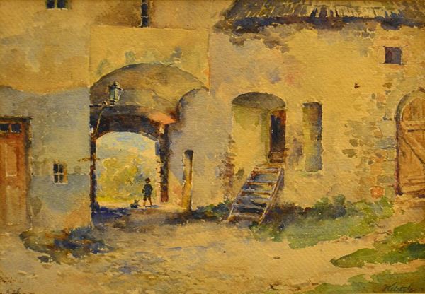 Scuola del sec. XX  - Asta GIOIELLI, ARREDI D'ANTIQUARIATO, DIPINTI E SCULTURE - Poggio Bracciolini Casa d'Aste