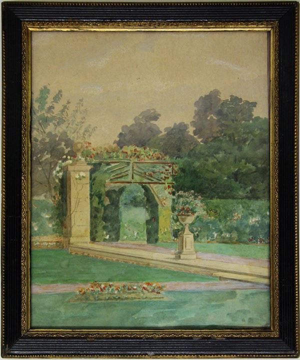 Scuola inglese, inizi sec. XX  - Asta GIOIELLI, ARREDI D'ANTIQUARIATO, DIPINTI E SCULTURE - Poggio Bracciolini Casa d'Aste