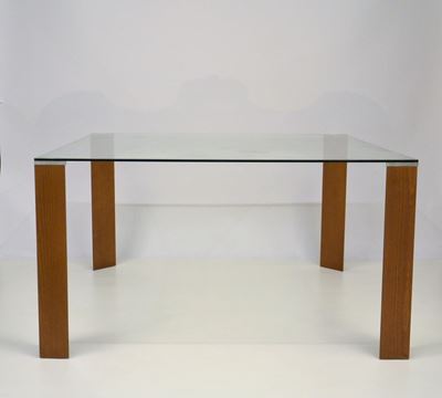 Tavolo, Fine Sec. XX, Piano in Vetro,