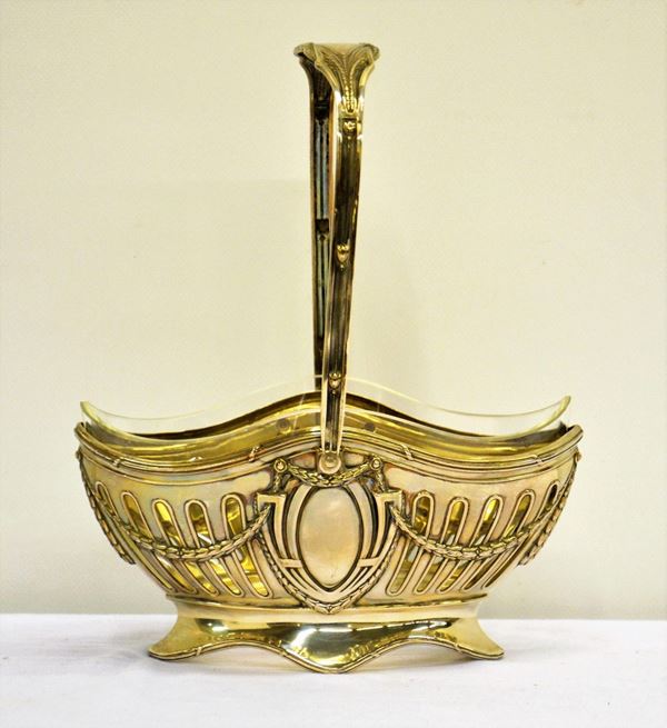Piccola cestina in argento, inizio sec. XX,  - Asta GIOIELLI, BENI D'ANTIQUARIATO E DIPINTI DAL XVII AL XX SECOLO - Poggio Bracciolini Casa d'Aste