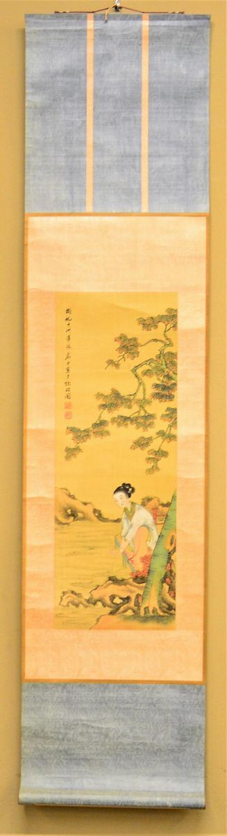 Scroll, Cina, sec. XX, raffigurante paesaggio