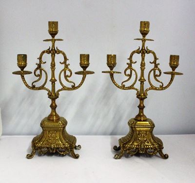 Coppia di Candelabri, Sec. XIX,