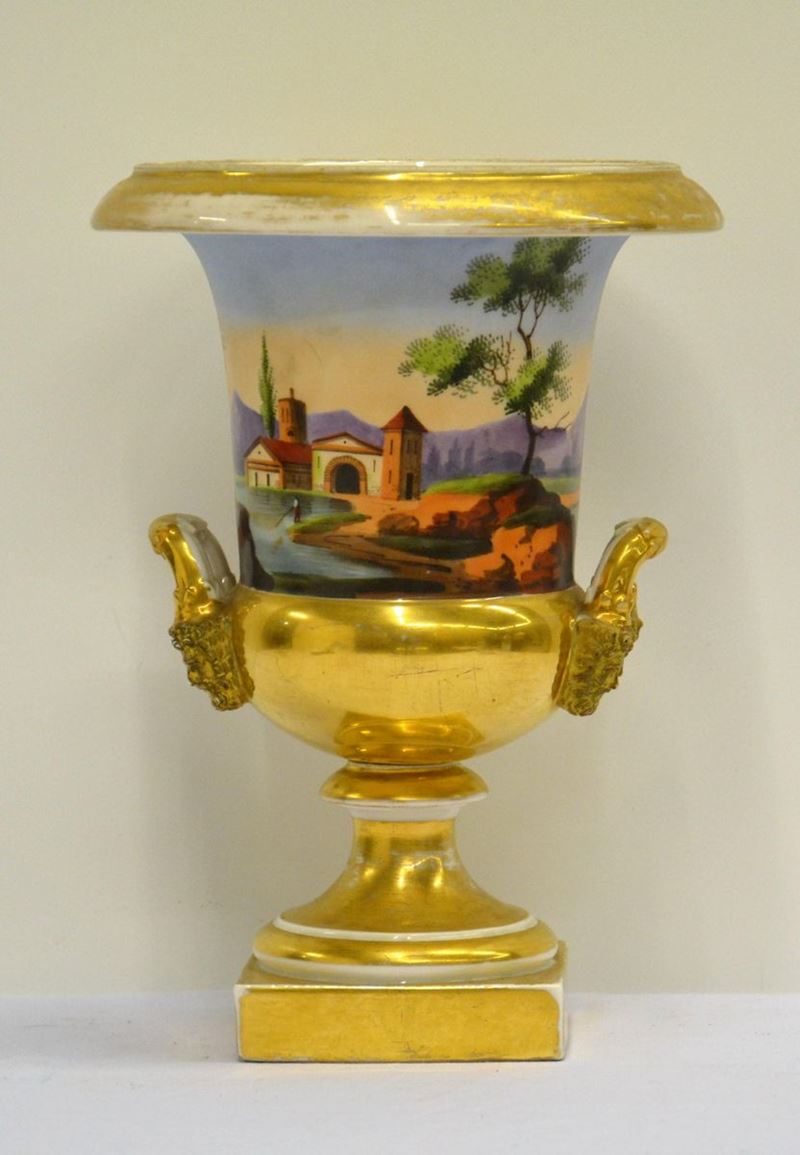 Vaso, Inizi Sec. XX, in Maiolica Decorata
