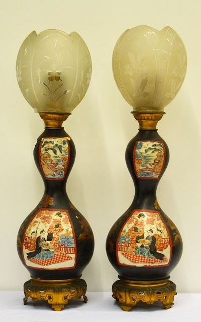 Coppia di Lampade da Tavolo, Giappone,