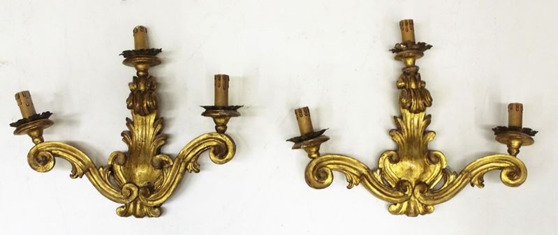 Coppia di Appliques, Sec. XVIII,