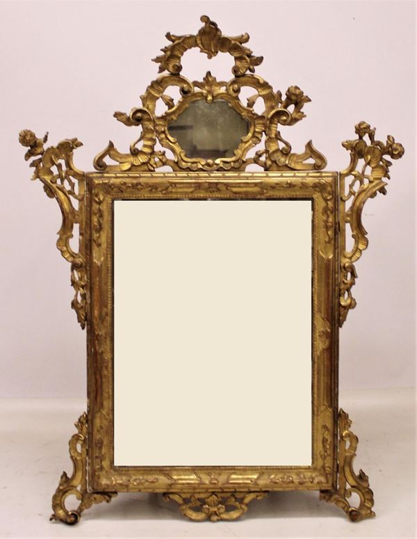 Specchiera, sec. XVIII, in legno