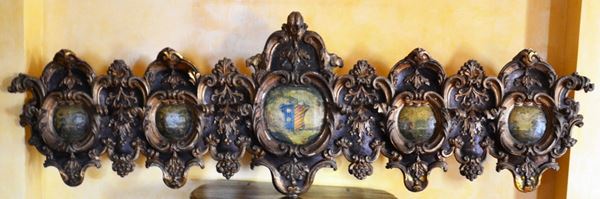 Fregio, sec. XVIII, in legno intagliato e