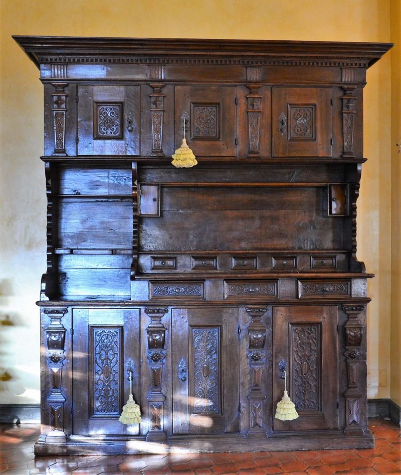 Grande Credenza, in Stile 600, in Noce