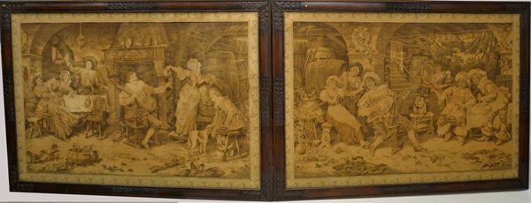 Due grandi&nbsp; Gobelins, sec. XX,  - Asta GIOIELLI, BENI D'ANTIQUARIATO E DIPINTI DAL XVII AL XX SECOLO - Poggio Bracciolini Casa d'Aste