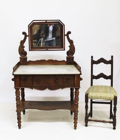 Toilette, Sec. XIX, in Noce, Specchiera a Bilico,