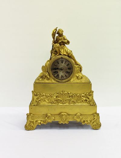 Orologio da Tavolo in Bronzo, Sec. XIX,
