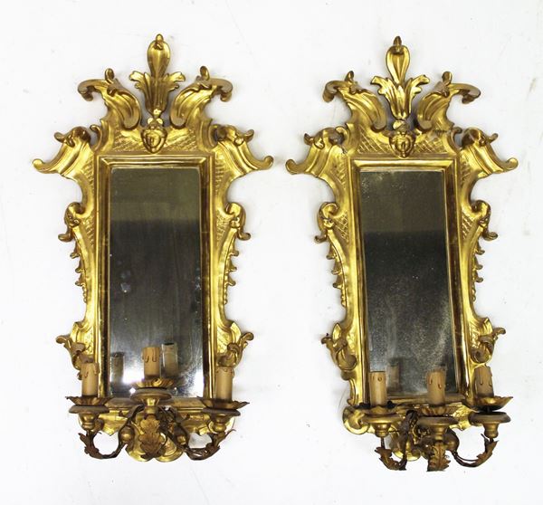 Due specchierine ad uso ventola,  - Asta GIOIELLI, BENI D'ANTIQUARIATO E DIPINTI DAL XVII AL XX SECOLO - Poggio Bracciolini Casa d'Aste
