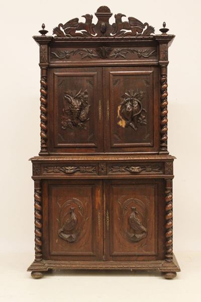 Credenza Doppio Corpo, Fine Sec. XIX,