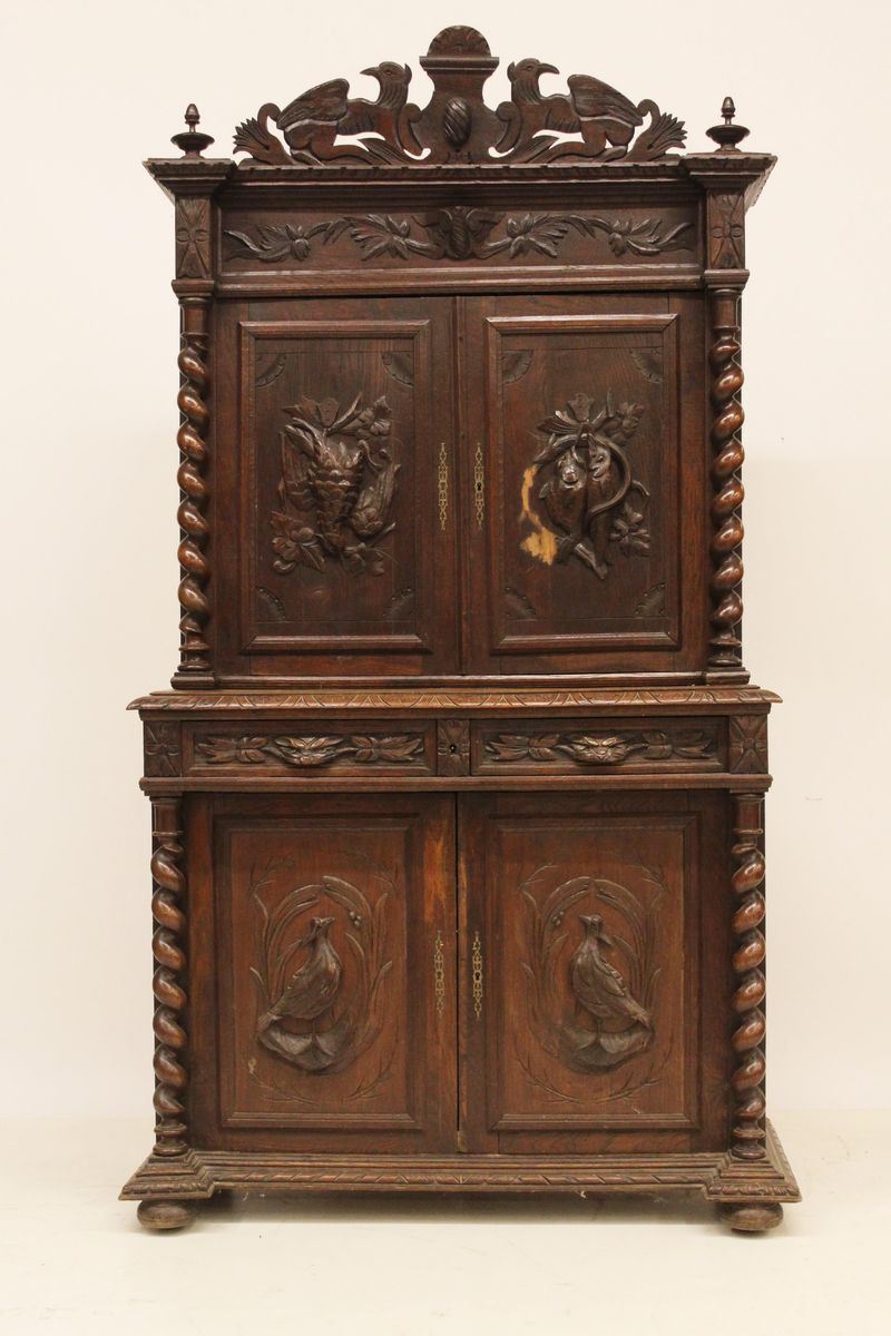 Credenza Doppio Corpo, Fine Sec. XIX,