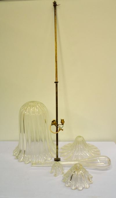 Lampadario, Sec. XX, in Vetro