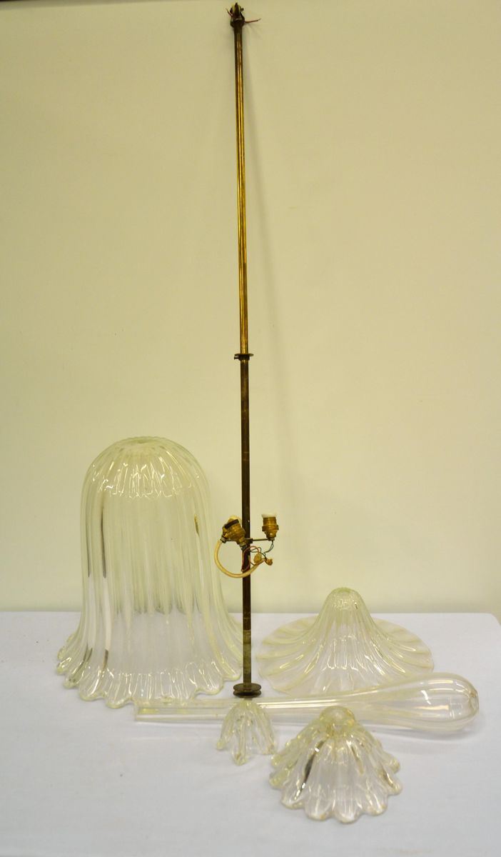 Lampadario, Sec. XX, in Vetro