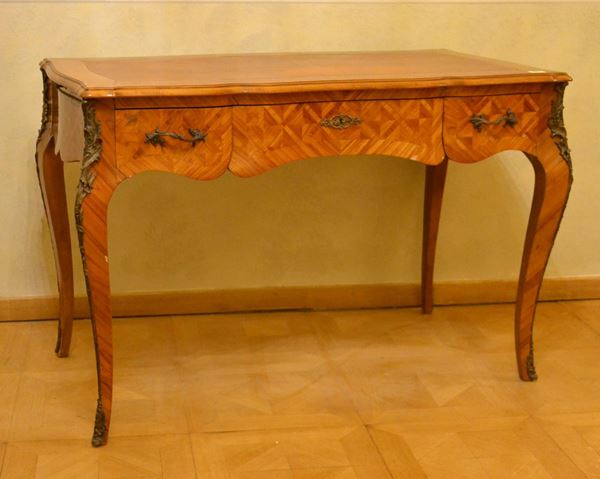 Scrivania, in stile 700, in bois de rose,