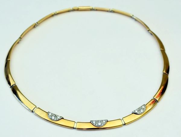 COLLANA, GIROCOLLO , FONTANA , IN&nbsp; ORO GIALLO, ORO