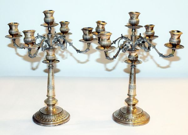 COPPIA DI CANDELABRI, SEC. XX