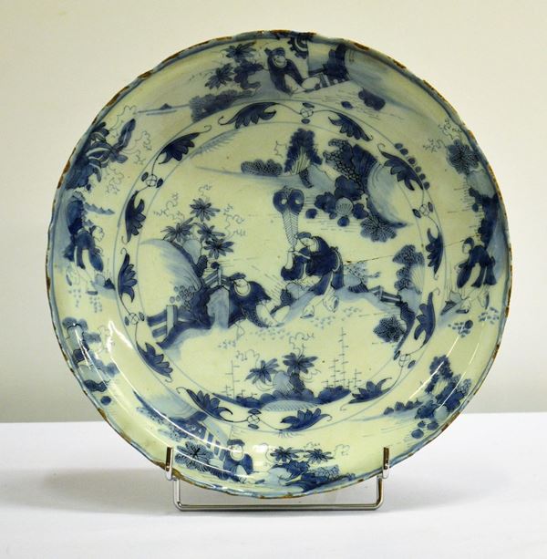 Piatto, arte orientale, sec. XIX,