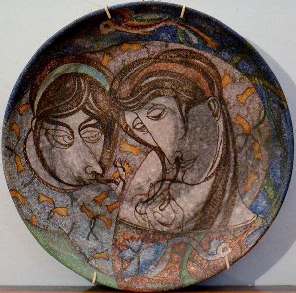  Antiono Manzi  (Avellino, 1953)    piatto in maiolica