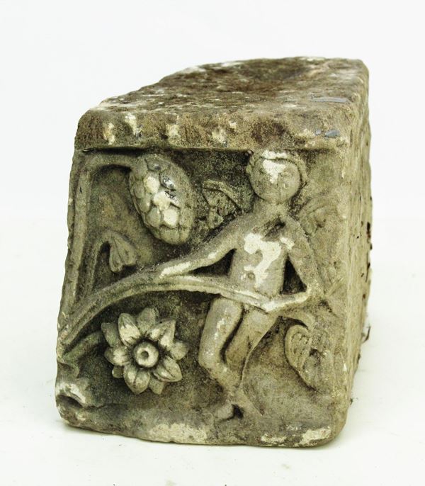 Frammento in pietra, sec. XIX,                                            