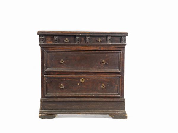Cassettoncino, Toscana, sec. XVII                                         - Asta GIOIELLI, ARGENTI, DIPINTI E ARREDI D'ANTIQUARIATO - Poggio Bracciolini Casa d'Aste