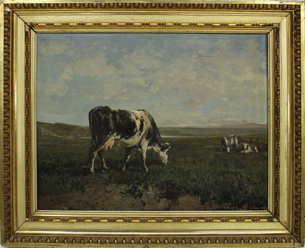 Scuola italiana, inizi sec. XX                                              - Asta GIOIELLI, ARGENTI, DIPINTI E ARREDI D'ANTIQUARIATO - Poggio Bracciolini Casa d'Aste