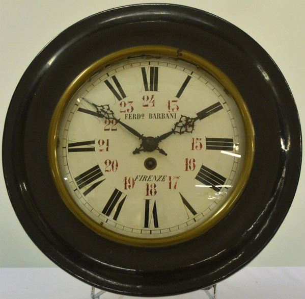 Orologio, sec. XIX, cassa in legno ebanizzato,