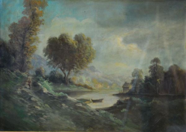 Scuola italiana, sec. XX  - Asta GIOIELLI, ARGENTI, DIPINTI E ARREDI D'ANTIQUARIATO - Poggio Bracciolini Casa d'Aste