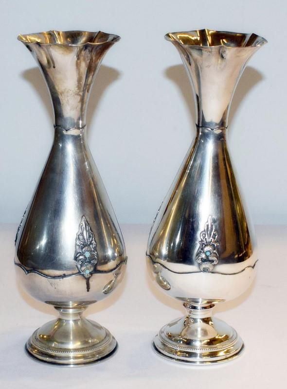 COPPIA DI PORTAFIORI , SEC. XX  - Asta GIOIELLI, ARGENTI, DIPINTI, ARREDI E OGGETTI D'ARTE - Poggio Bracciolini Casa d'Aste