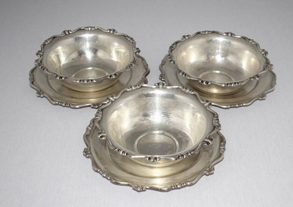 SEI BOULLE E SEI , PIATTINI, SEC. XX  - Asta GIOIELLI, ARGENTI, DIPINTI, ARREDI E OGGETTI D'ARTE - Poggio Bracciolini Casa d'Aste