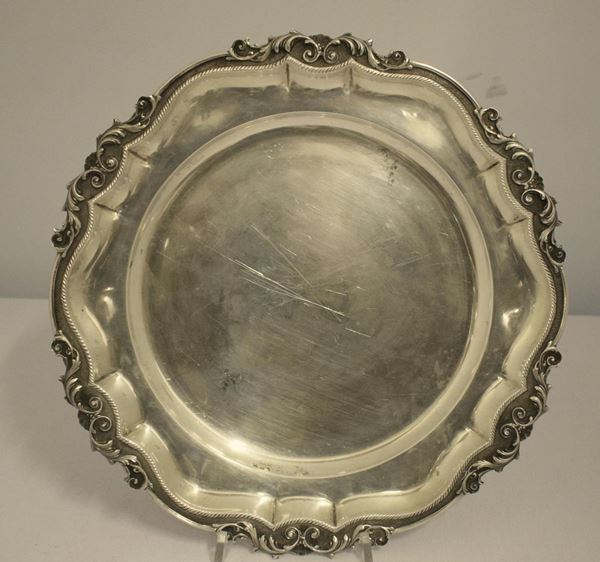 VASSOIO,SEC. XX  - Asta GIOIELLI, ARGENTI, DIPINTI, ARREDI E OGGETTI D'ARTE - Poggio Bracciolini Casa d'Aste