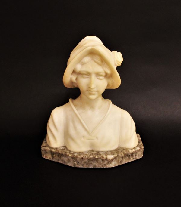 Busto di fanciulla, fine sec. XIX,