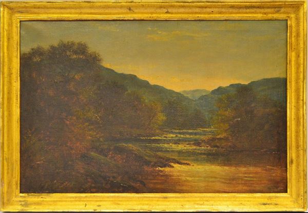 Scuola del sec. XIX  - Asta GIOIELLI, ARGENTI, DIPINTI, ARREDI E OGGETTI D'ARTE - Poggio Bracciolini Casa d'Aste