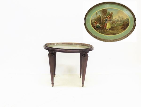 Tavolino, Inghilterra, sec. XIX, in mogano,  - Asta GIOIELLI, ARGENTI, DIPINTI, ARREDI E OGGETTI D'ARTE - Poggio Bracciolini Casa d'Aste