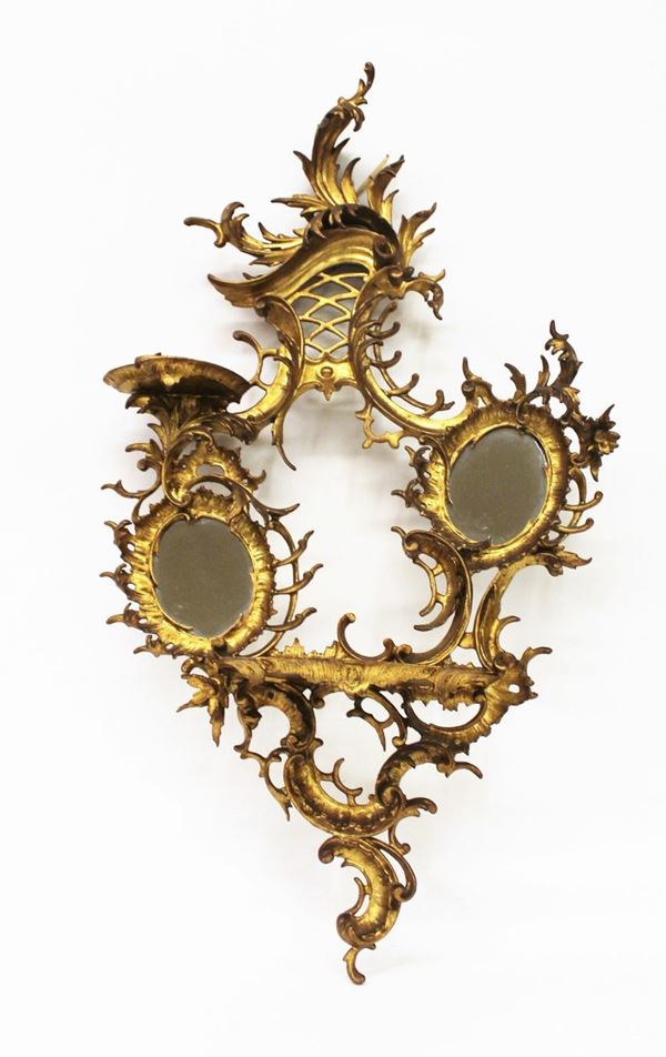 Pensile, in stile Luigi XV, in legno  - Asta GIOIELLI, ARGENTI, DIPINTI, ARREDI E OGGETTI D'ARTE - Poggio Bracciolini Casa d'Aste