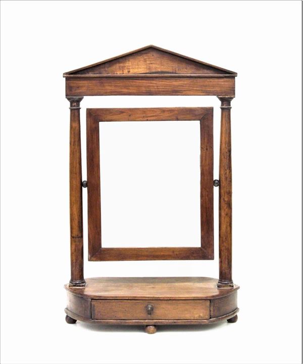 Specchiera basculante da toilette, sec. XIX,