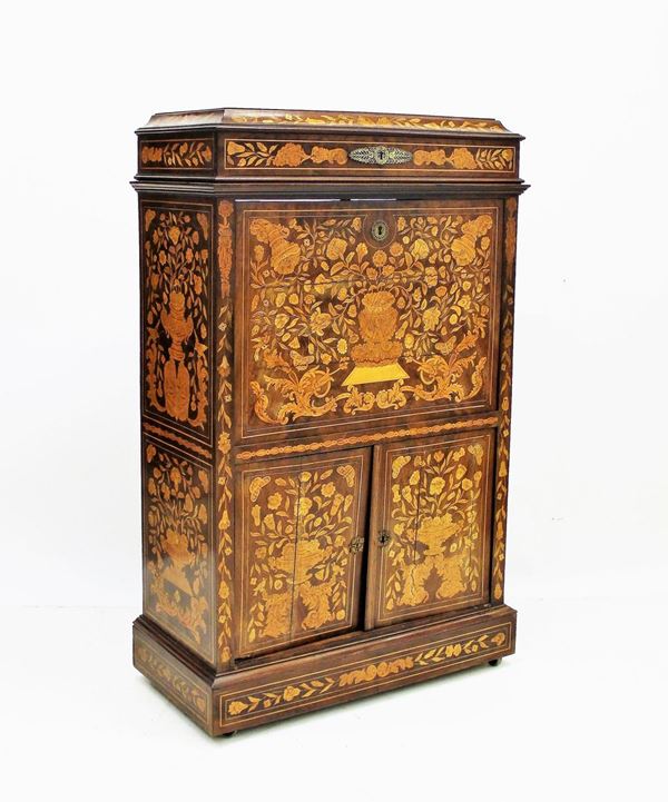 Secretaire, Olanda, sec. XIX, lastronato in